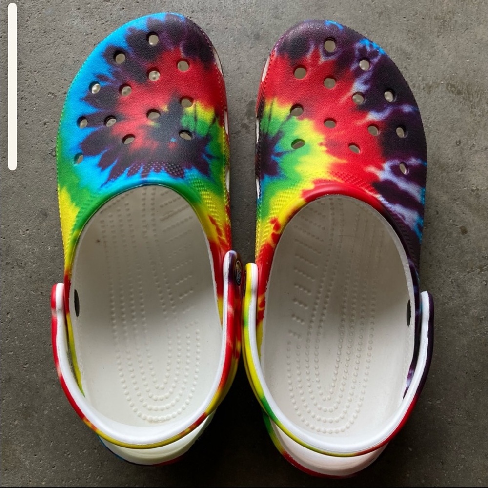 Tye Dye crocs